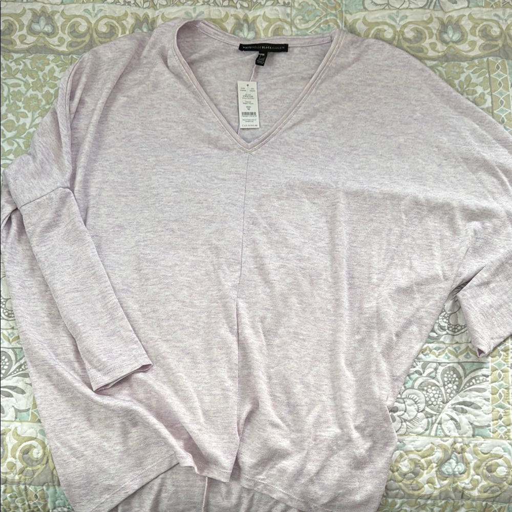 Lavender V-Neck Sweater